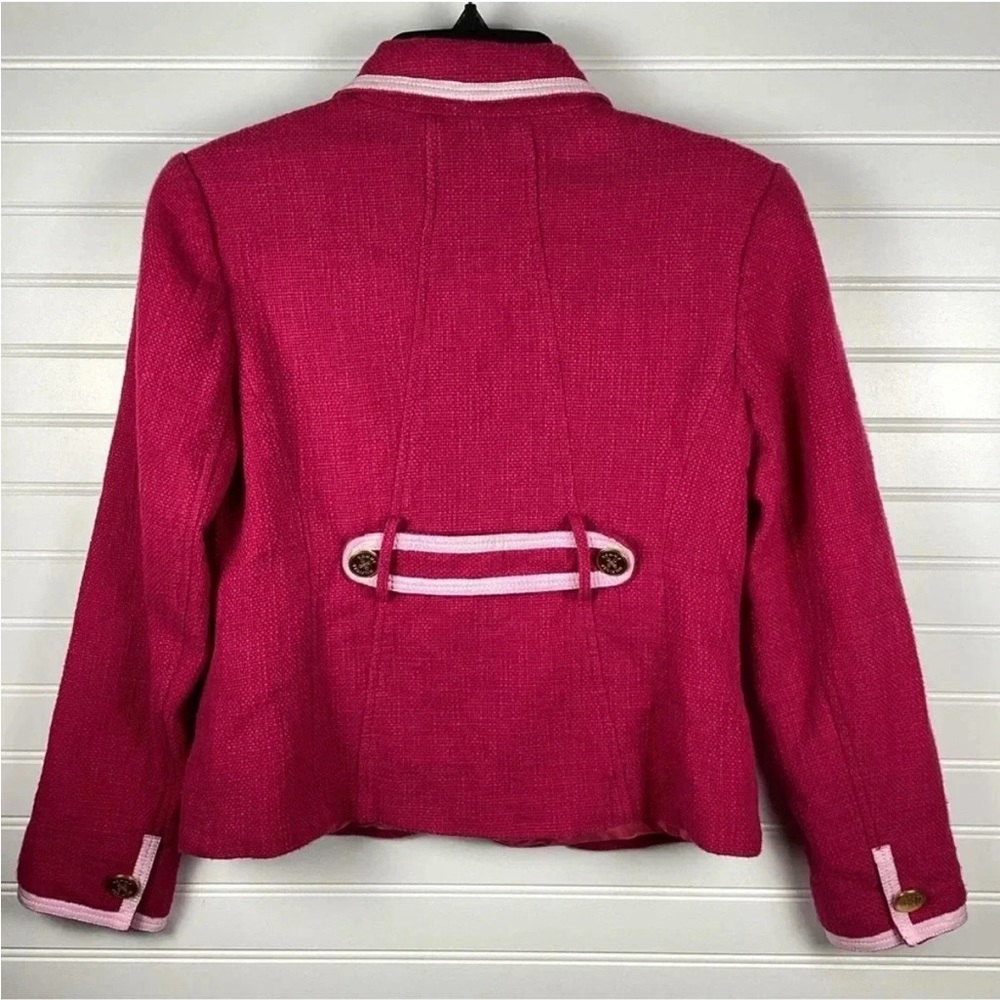 Tommy Hilfiger Pink Blazer Jacketet Size Medium 100% Cotton - Picture 5 of 9